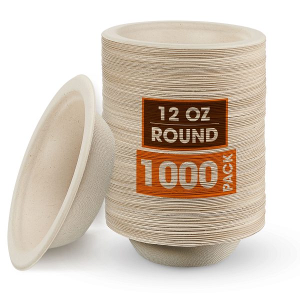 Cheer Collection Compostable 12 oz Paper Bowls, 100% Eco Friendly & Compostable For Cheap