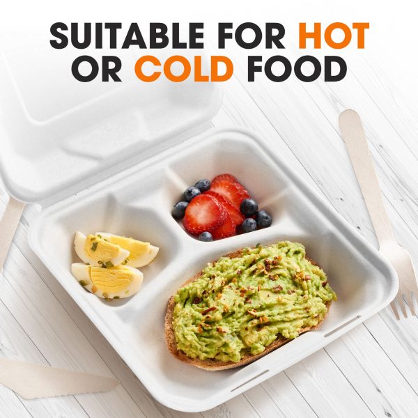 Cheer Collection 8x8 Compostable Eco Friendly Microwavable Clamshell Containers Online - Image 5