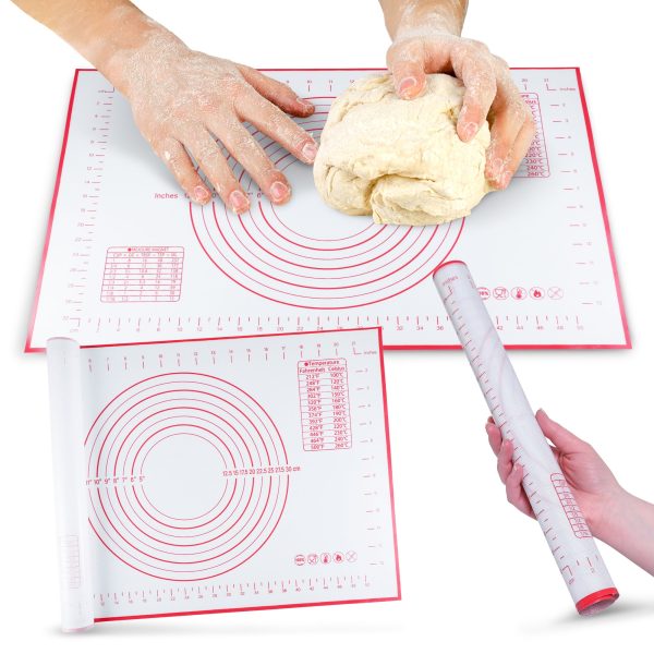 Cheer Collection Silicone Baking Mat for Dough and Baking Cookies Pizza Macarons - Non-Slip, 16  x 20  Discount