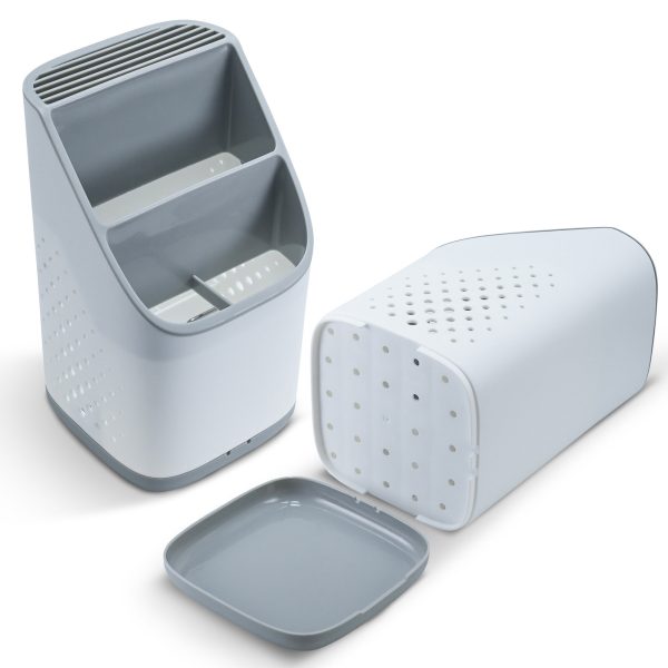 Cheer Collection Utensil Organizer Caddy and Drying Rack with Drip Tray Fashion
