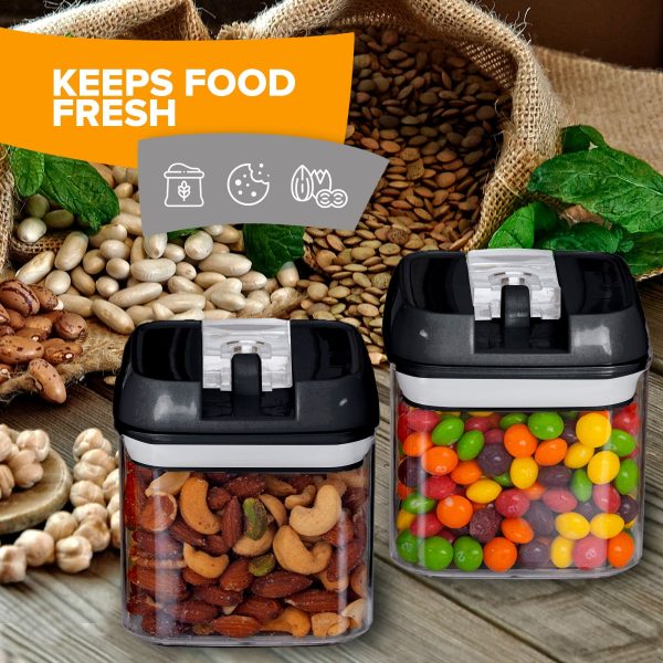 Cheer Collection One Size Airtight Food Storage Containers - Set of 12 IDENTICAL 17 oz Pantry Organizer Bins plus Marker and Labels on Sale - Image 4