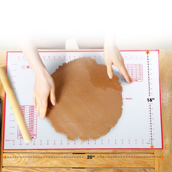 Cheer Collection Silicone Baking Mat for Dough and Baking Cookies Pizza Macarons - Non-Slip, 16  x 20  Discount - Image 4