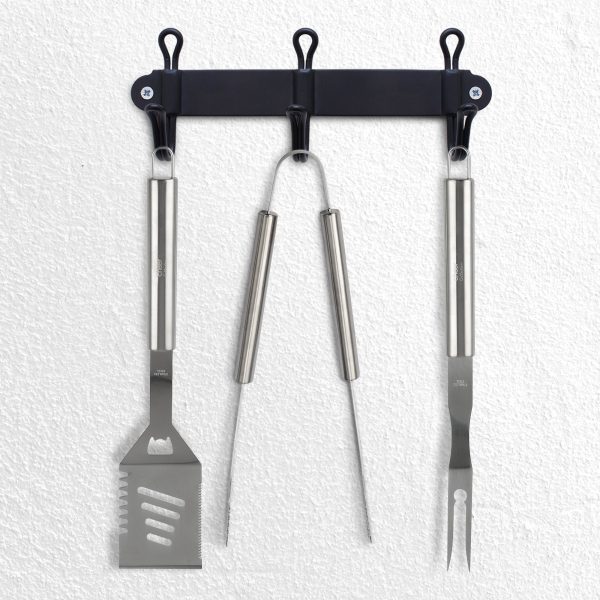 Cheer Collection 3 piece BBQ Grilling Tool Set Online - Image 2